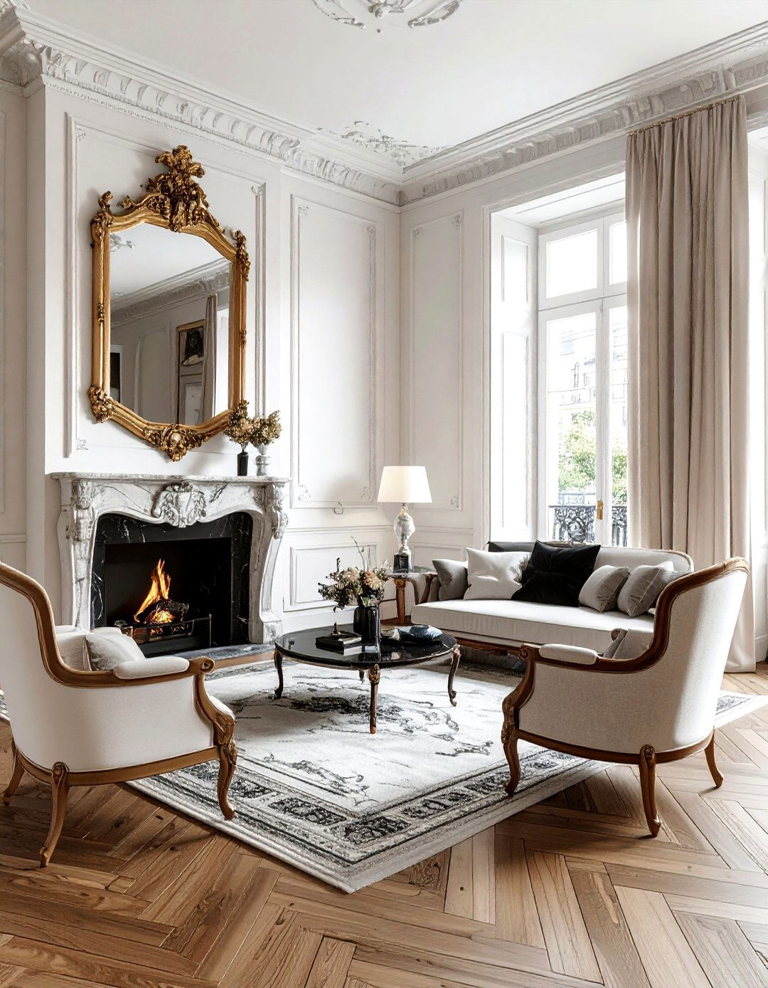 Parisian Chic Living Room - 30 luxury living room ideas