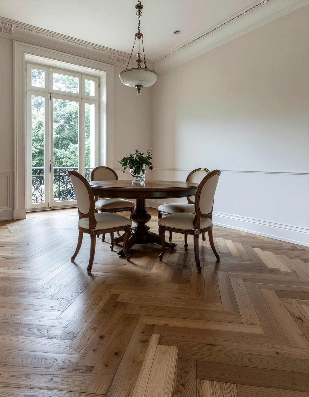 Parquet Hardwood Dining Room - 30 dining room hardwood floor ideas