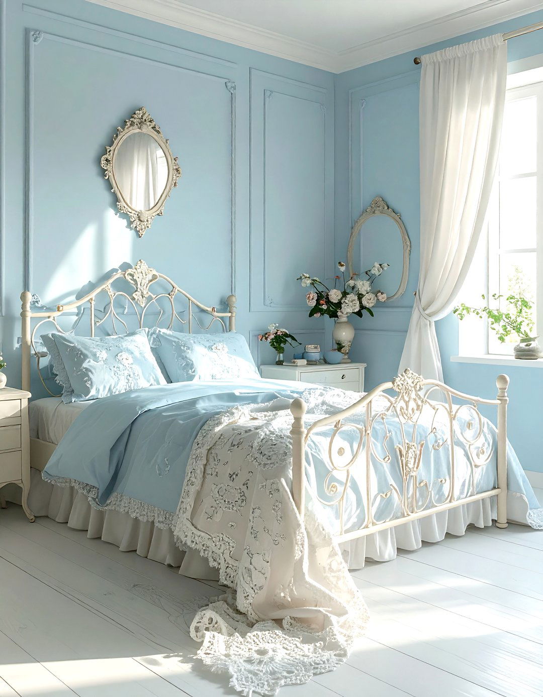 Pastel Blue Boho Room - 30 bohemian blue bedroom ideas