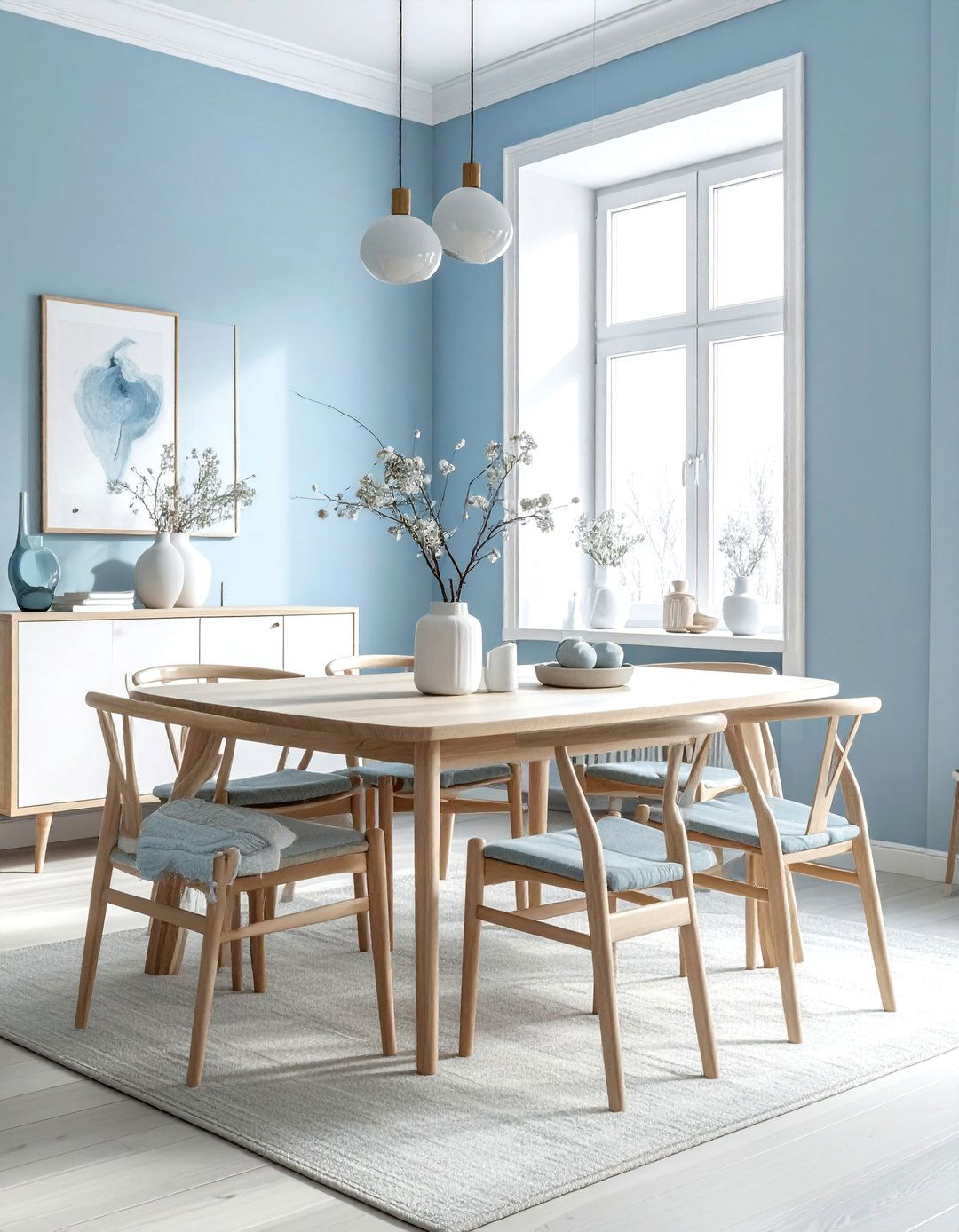 Pastel Blue Dining Room - 30 blue dining room design ideas
