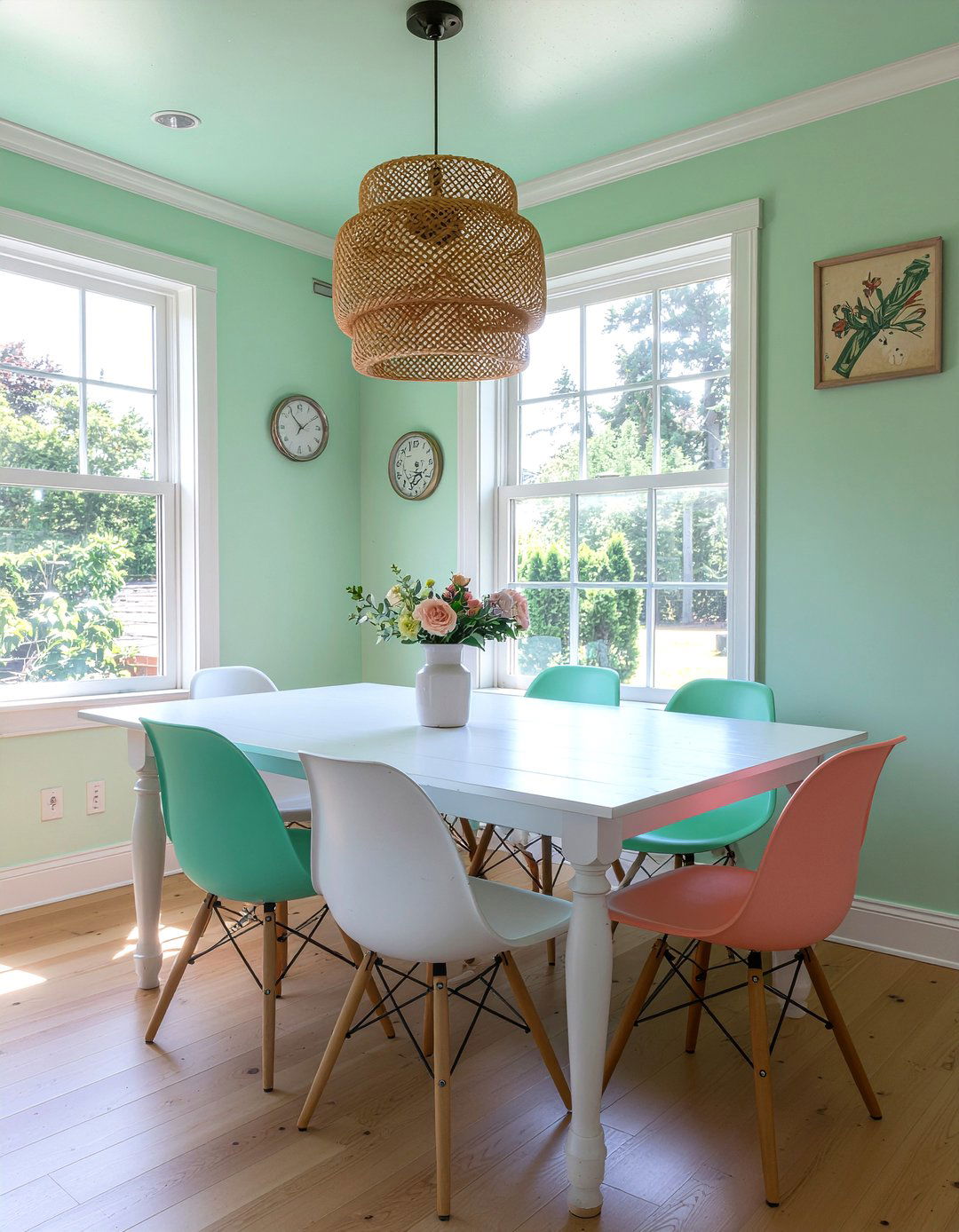 Pastel Ceiling Wallpaper Dining Room - 30 dining room wallpapered ceiling ideas