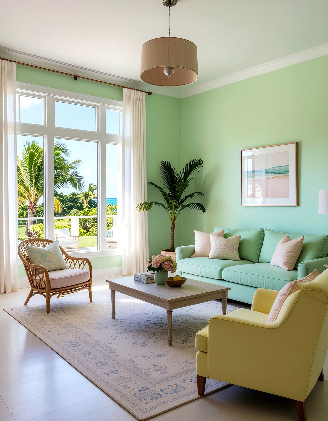 Pastel Color Palette - 30 Caribbean living room ideas