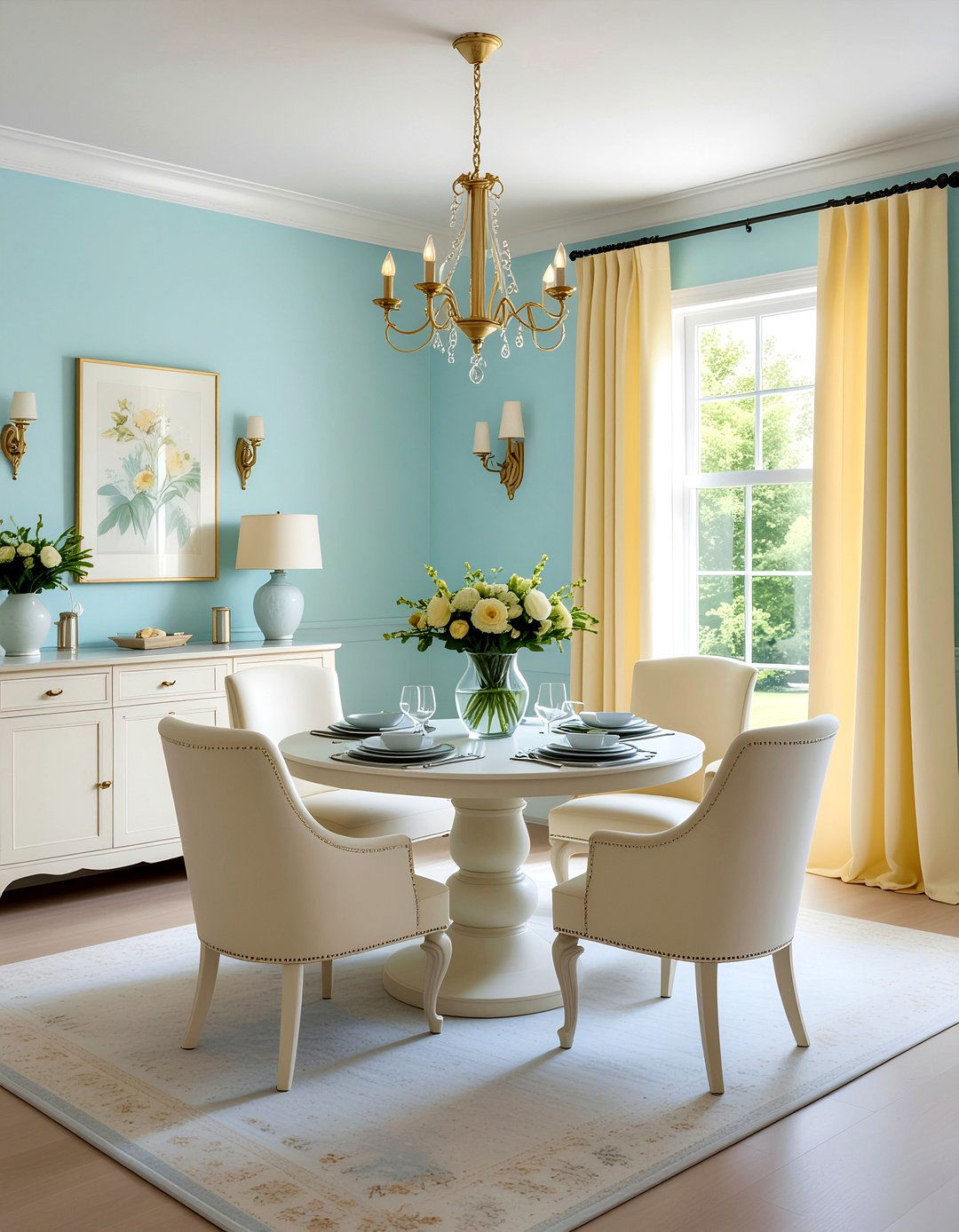 Pastel Color Scheme - 30 English country dining room ideas