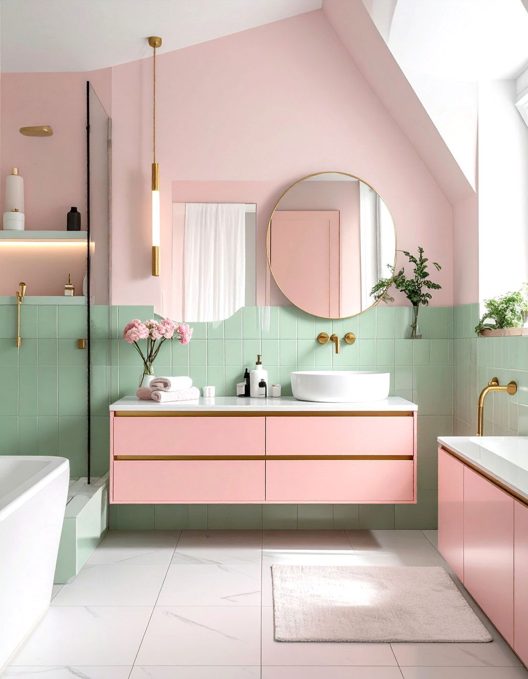 Pastel Color Scheme - 30 bespoke bathroom ideas