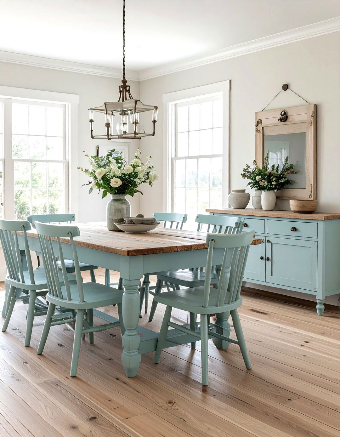 Pastel Farmhouse Dining Room - 30 pastel dining room ideas