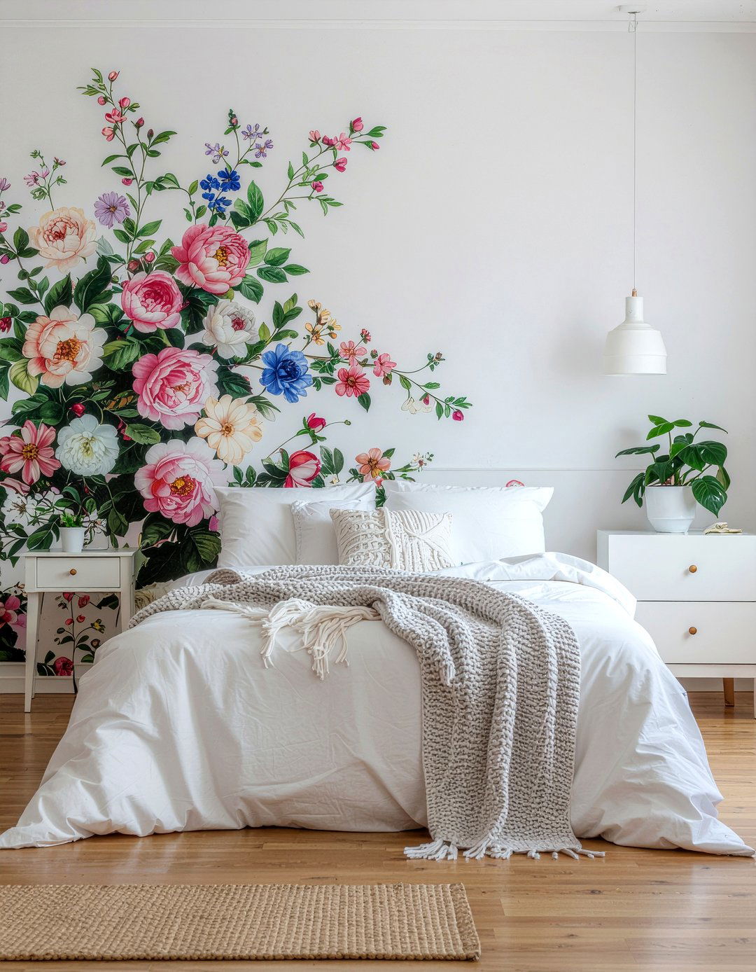 Pastel Floral Wallpaper - 30 pastel bedroom ideas