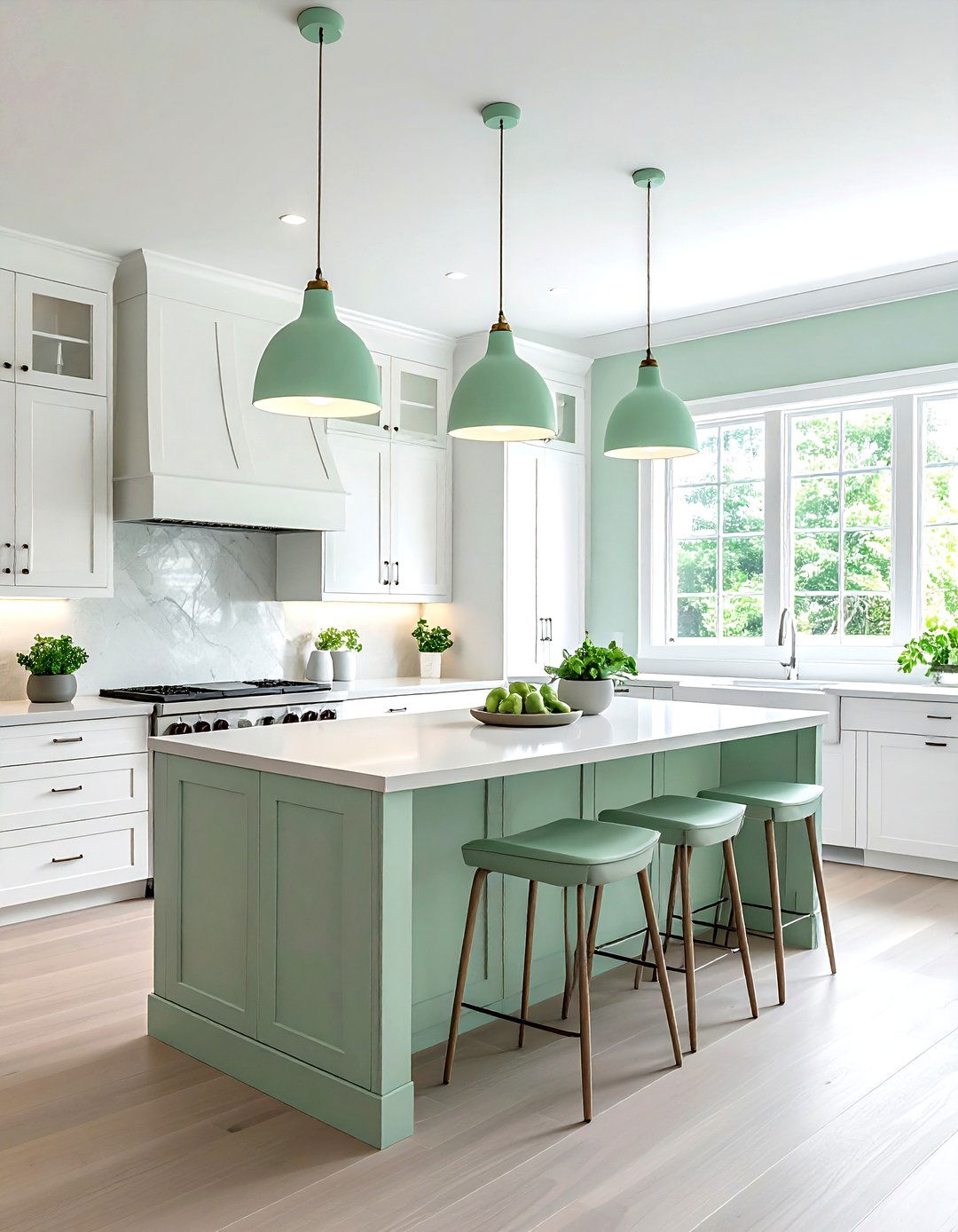 Pastel Green Kitchen Lighting - 30 green kitchen decor ideas