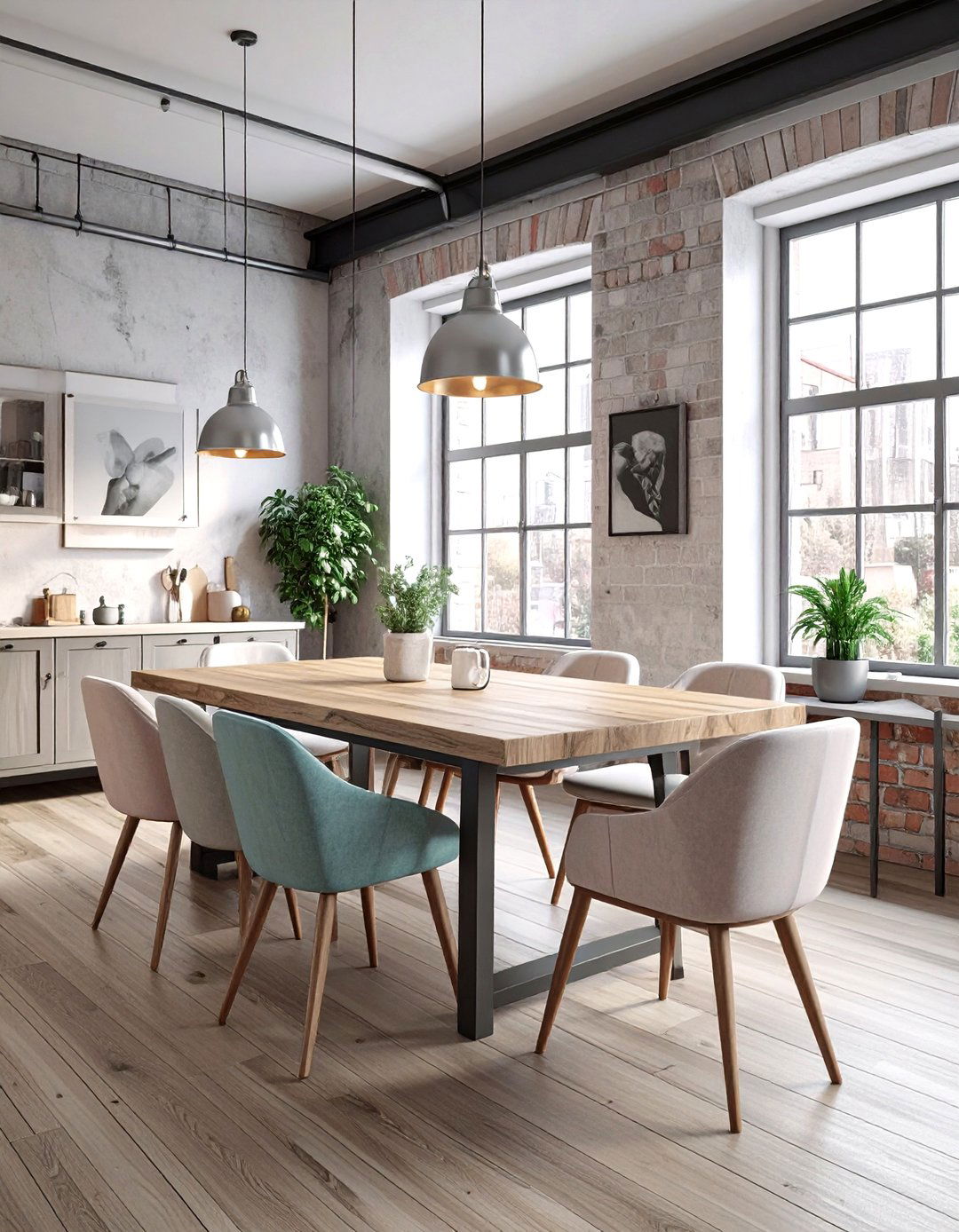 Pastel Industrial Dining Room - 30 pastel dining room ideas