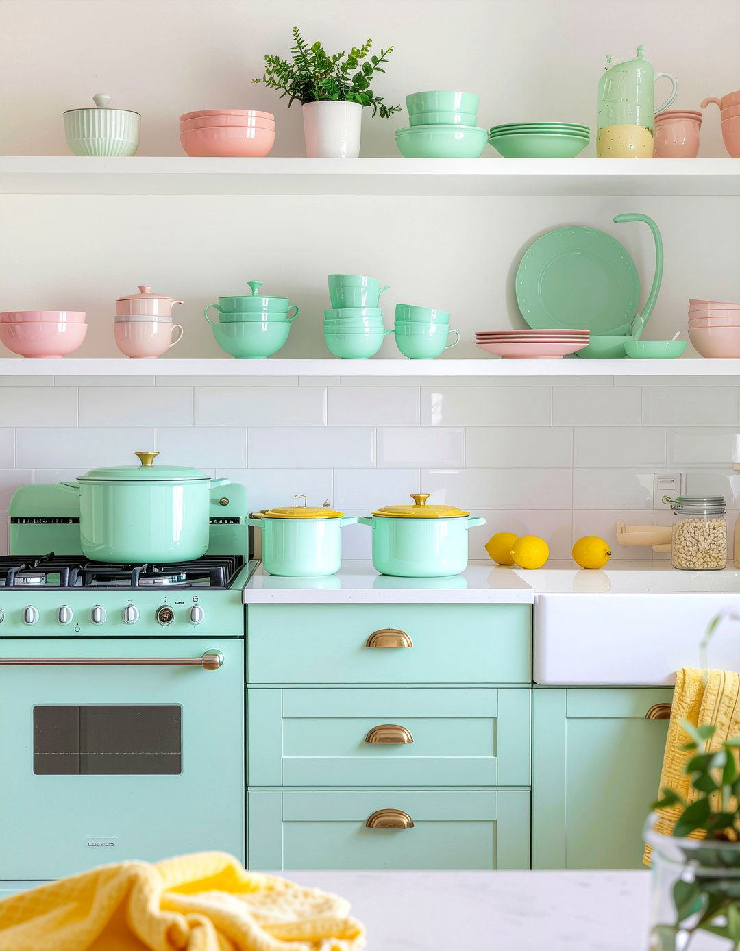 Pastel Kitchen Accents - 30 bright kitchen ideas