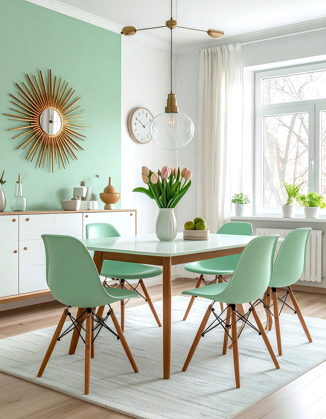 Pastel Mid Century Dining Room - 30 pastel dining room ideas