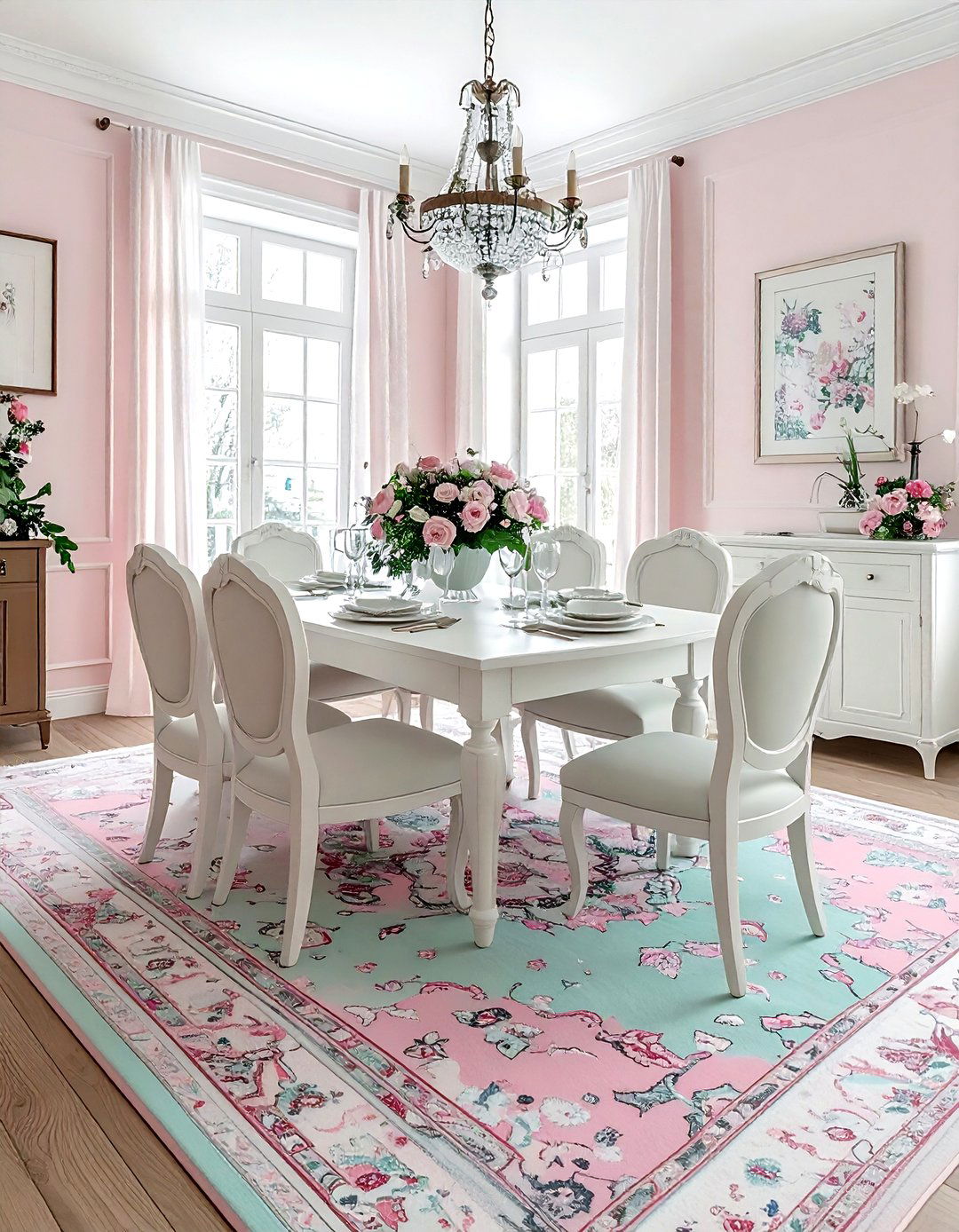 Pastel Oriental Rug Dining Room - 30 oriental rug dining room ideas