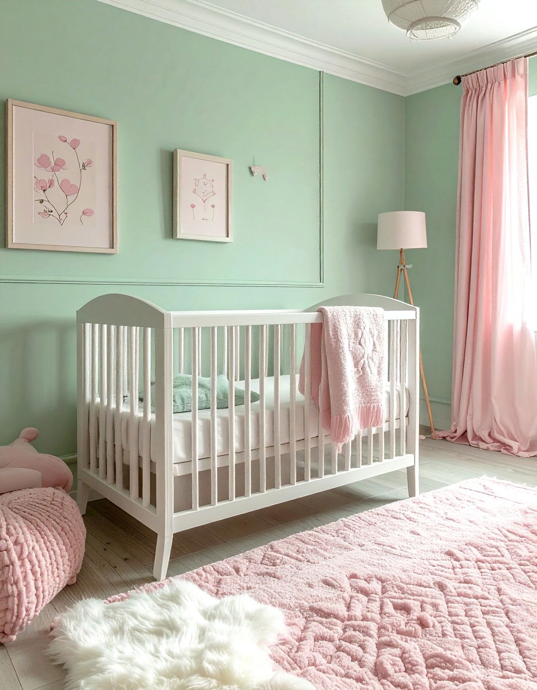 Pastel Pink And Mint Nursery - 30 decor color theory ideas