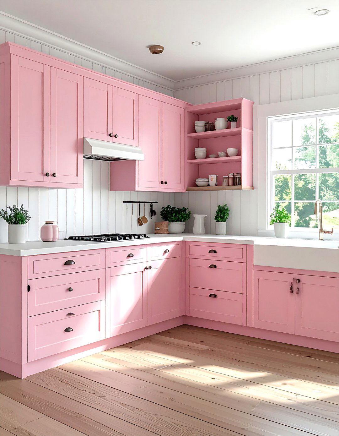 Pastel Pink Kitchen - 30 pink and white kitchen ideas