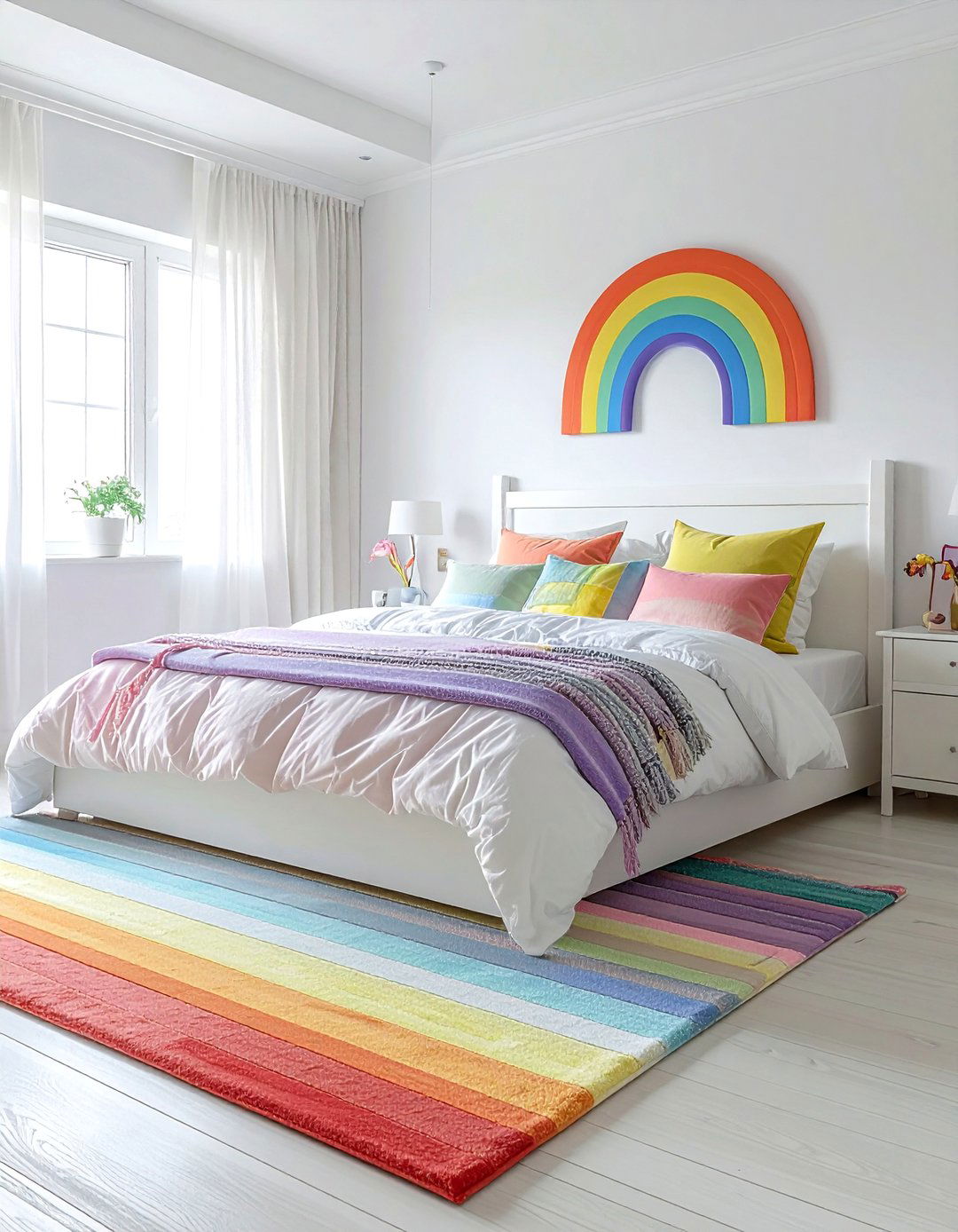 Pastel Rainbow Accents - 30 mermaid bedroom ideas