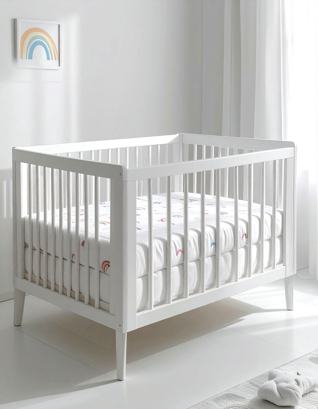 Pastel Rainbow Crib Sheet - 30 rainbow decor ideas