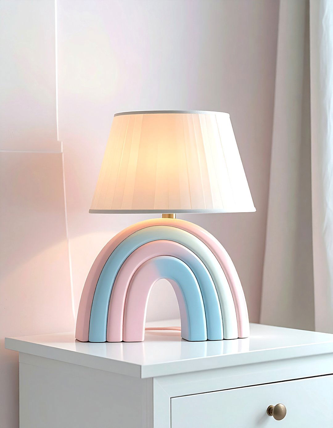 Pastel Rainbow Nursery Lamp - 30 rainbow decor ideas