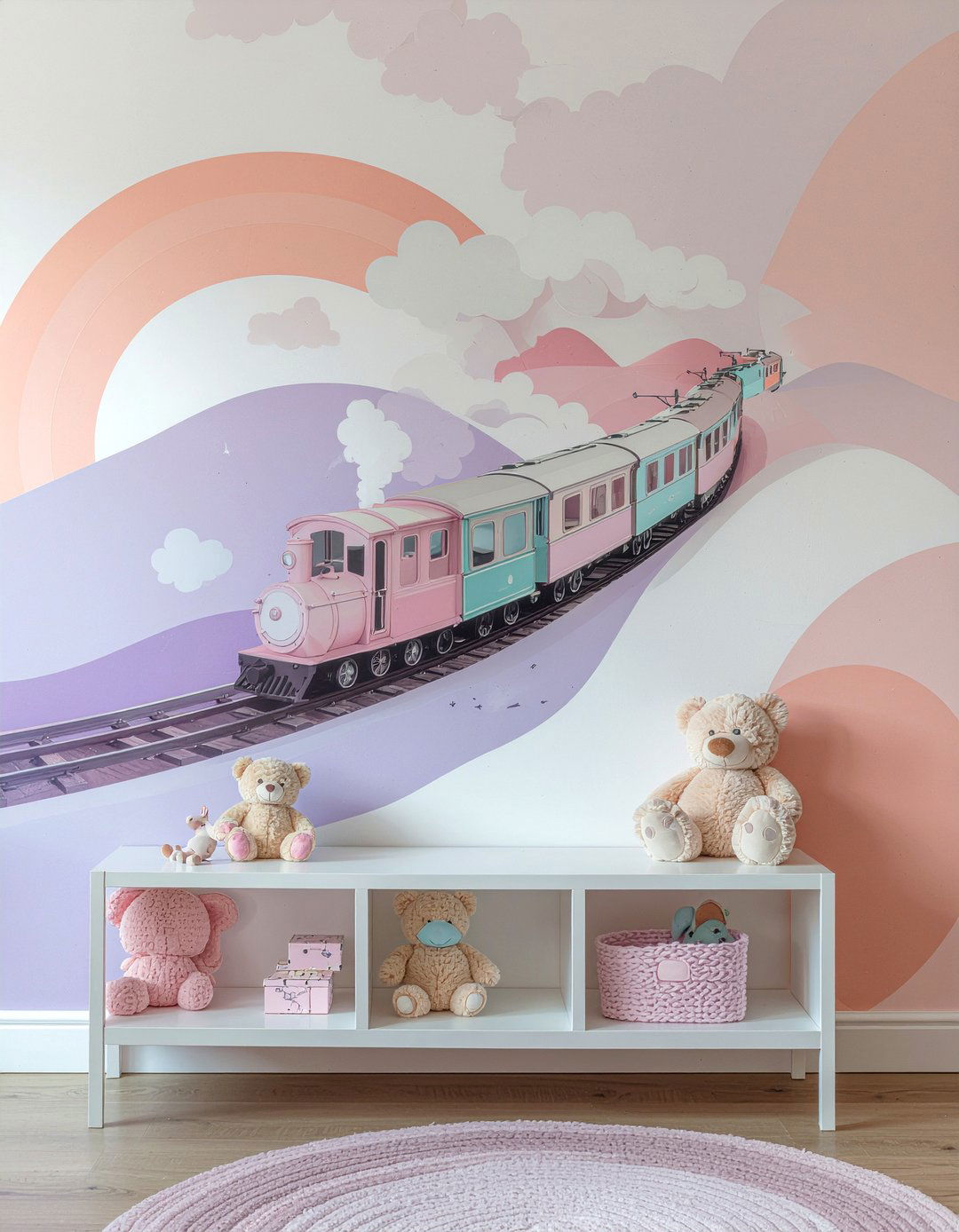 Pastel Train Nursery - 30 train bedroom ideas