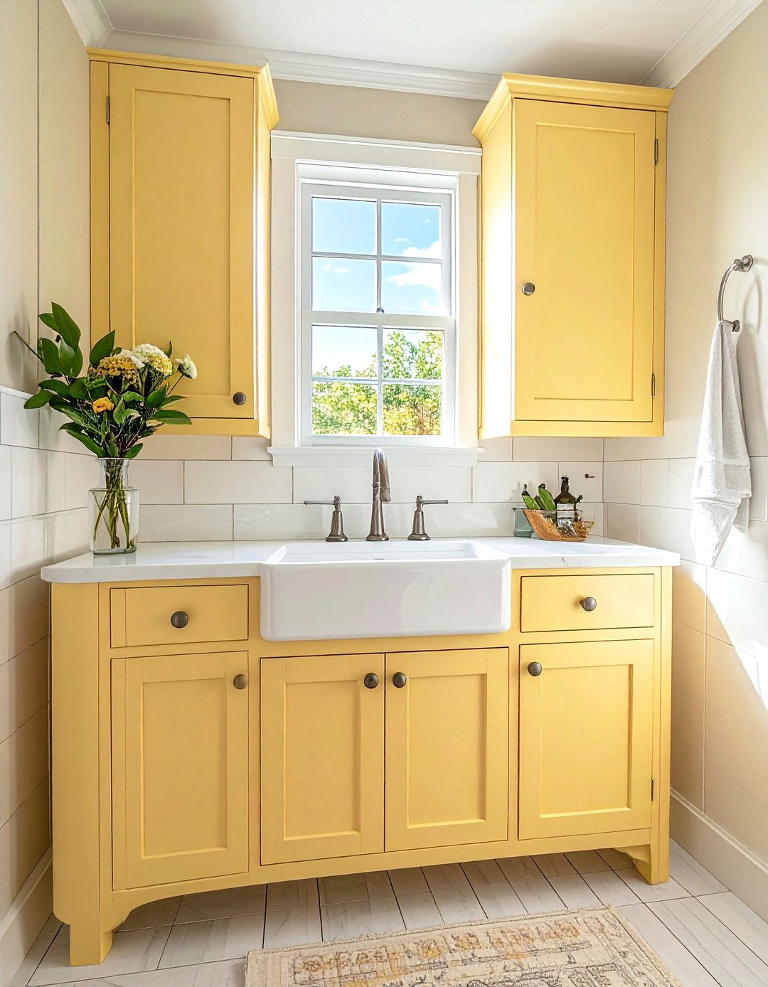 Pastel Yellow Bathroom Cabinets - 30 yellow bathroom ideas