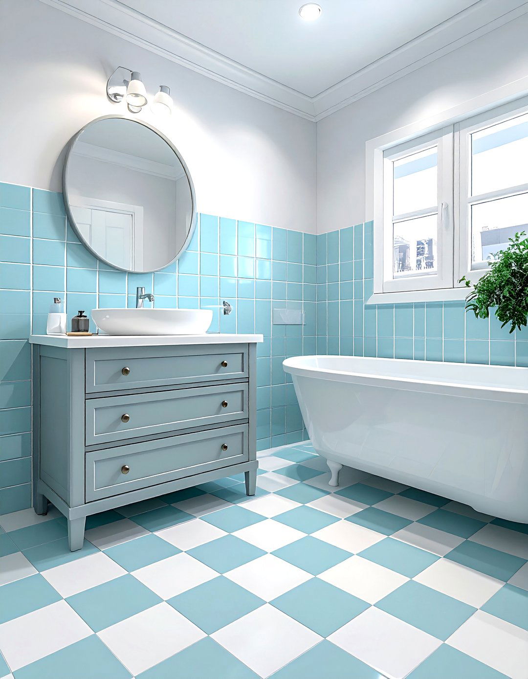 Pastel blue bathroom tile - 30 blue bathroom design ideas