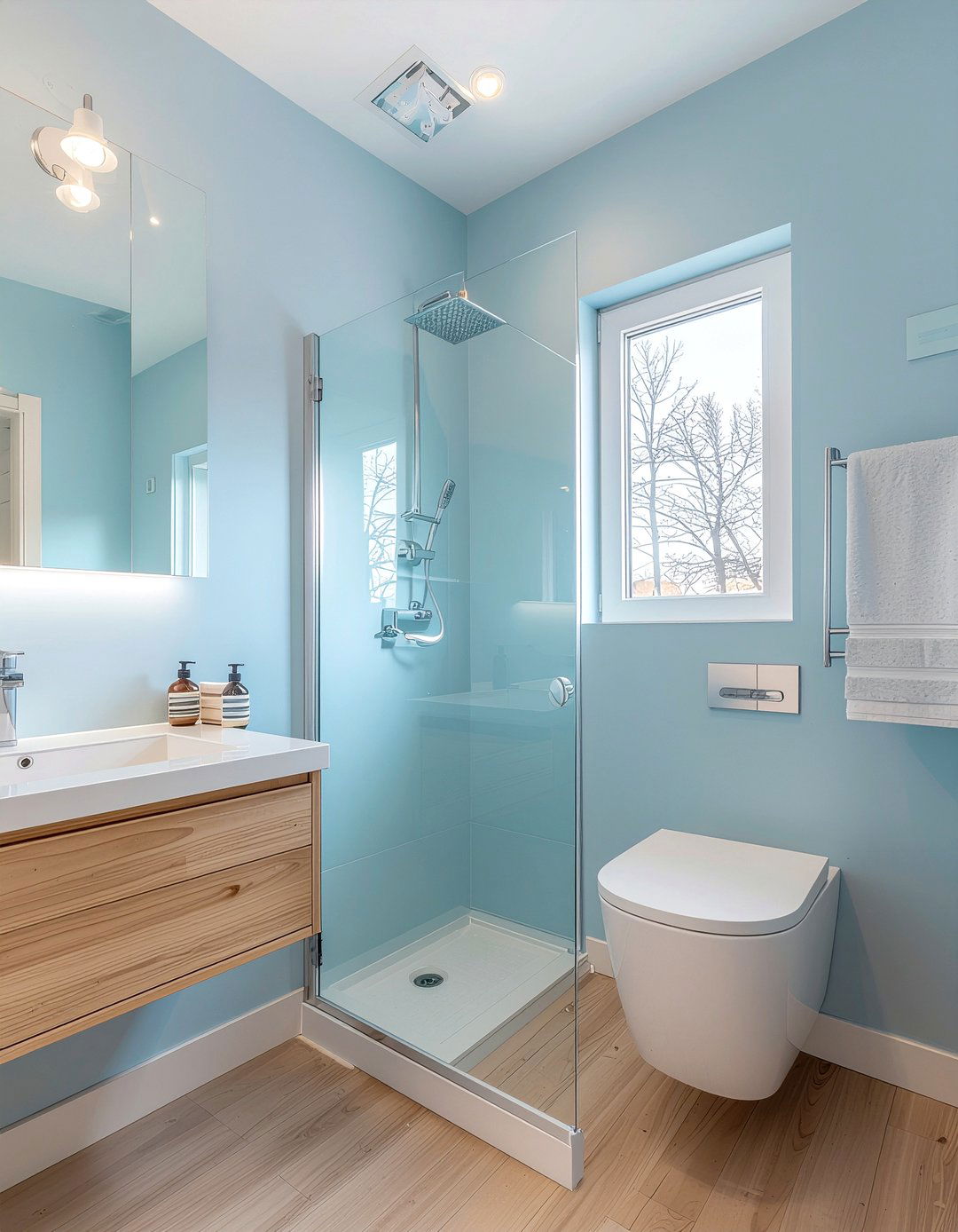 Pastel blue bathroom - 30 cool blue bathroom ideas