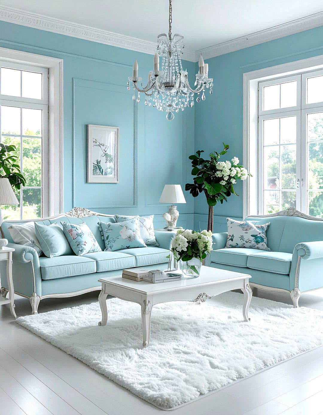 Pastel blue living room - 30 cool blue living room ideas