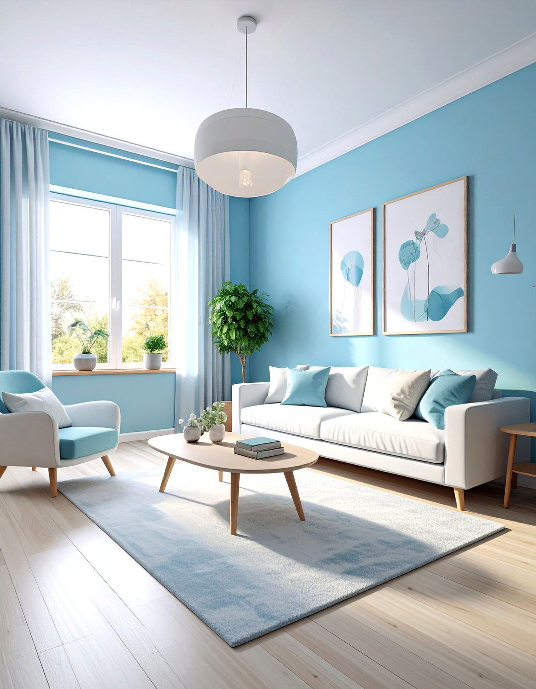 Pastel blue living room - 30 modern blue living room ideas