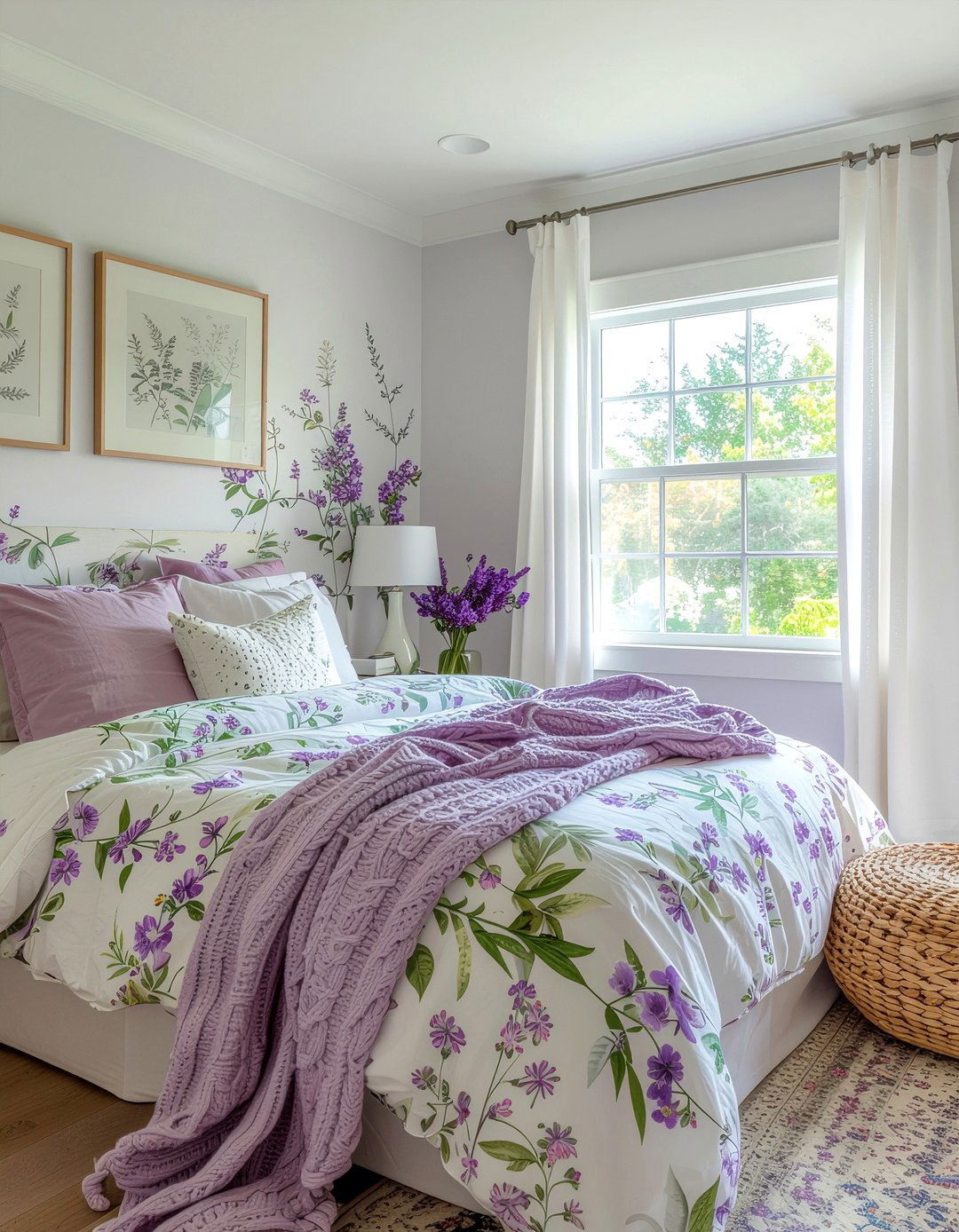 Pastel botanical wallpaper - 30 bedroom botanical wallpapers