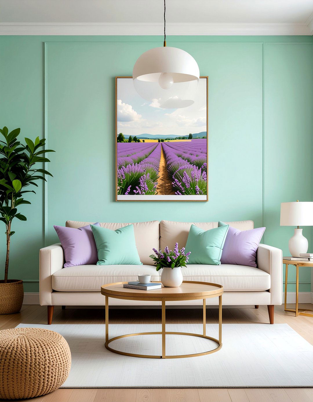 Pastel color palette - 30 feminine living room ideas