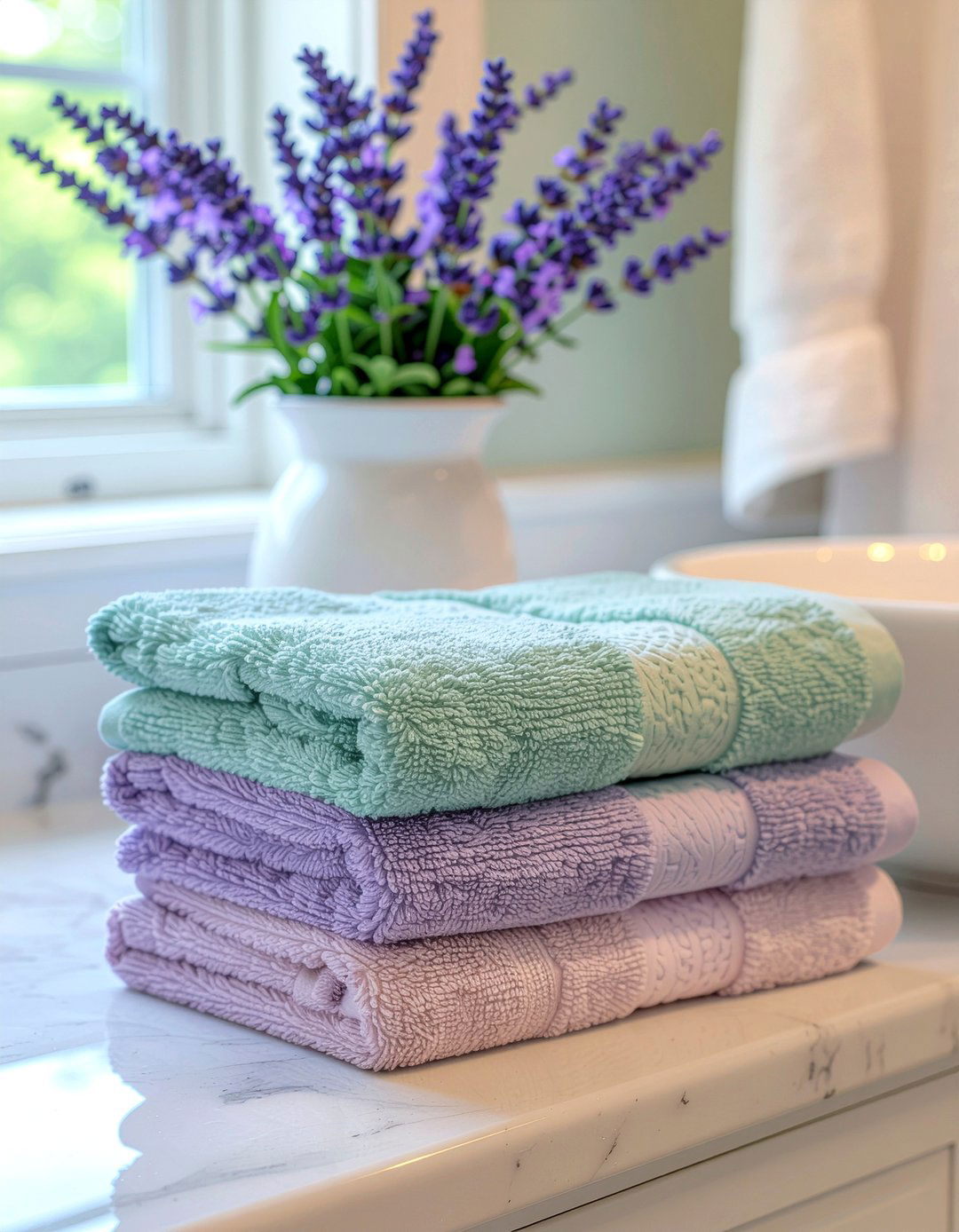 Pastel colored bath towels - 30 luxury bath towel ideas