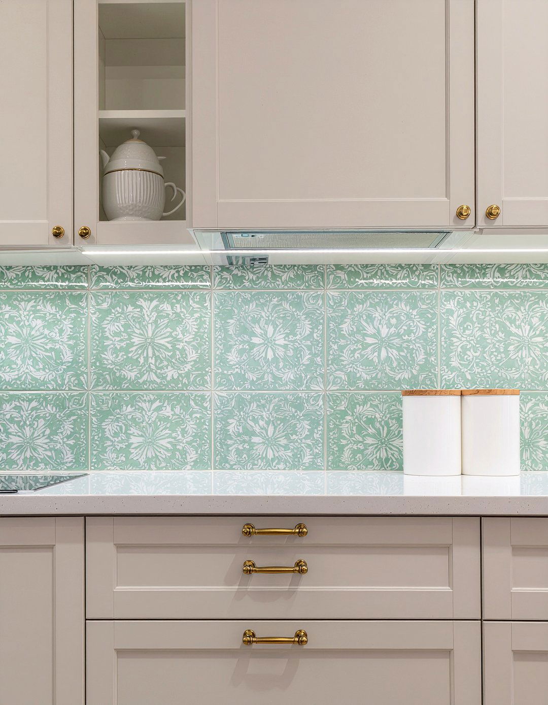 Pastel encaustic tile kitchen - 30 encaustic tile kitchen backsplash ideas