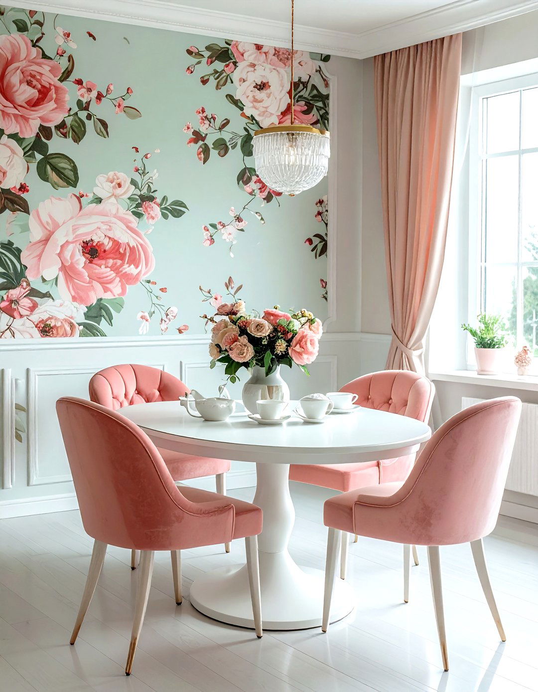 30 Floral Wallpaper Dining Room Ideas for an Elegant Space