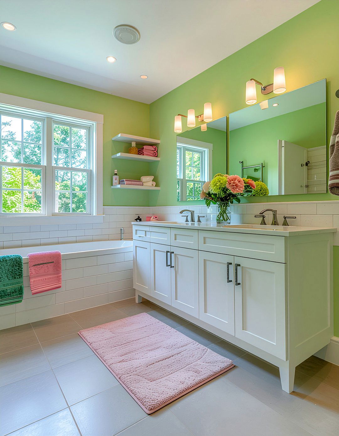 Pastel green bathroom - 30 cool green bathroom ideas