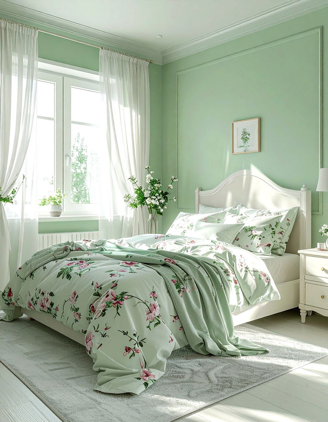 Pastel green bedroom - 30 cool green bedroom ideas