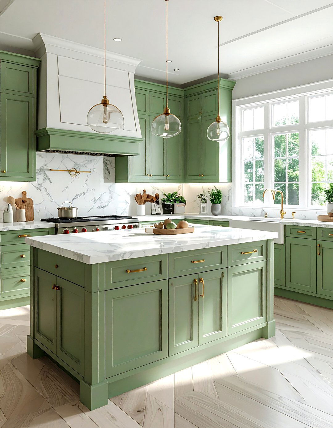 Pastel green cabinets - 30 cottage kitchen ideas