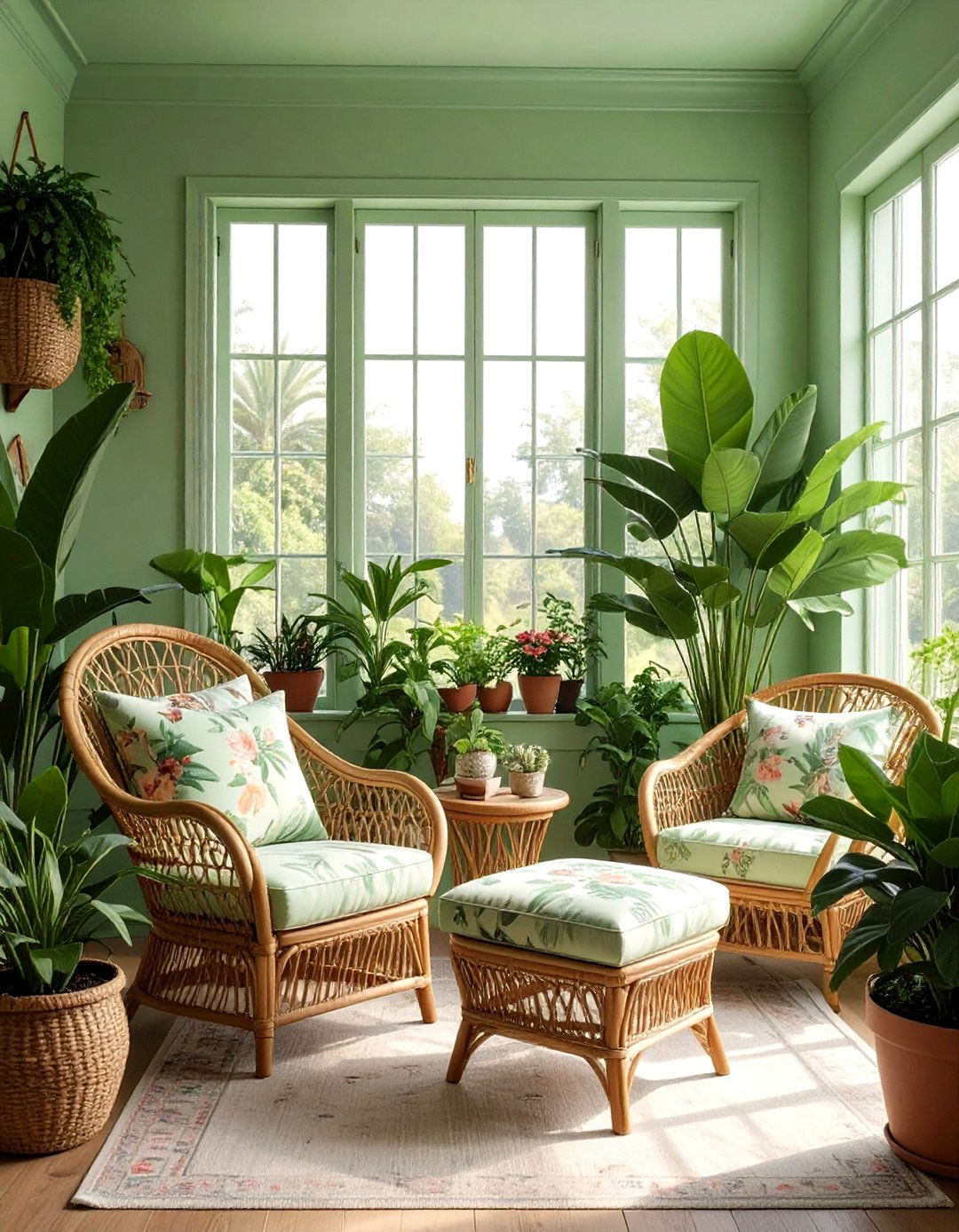 Pastel green sunroom - 30 green paint color ideas