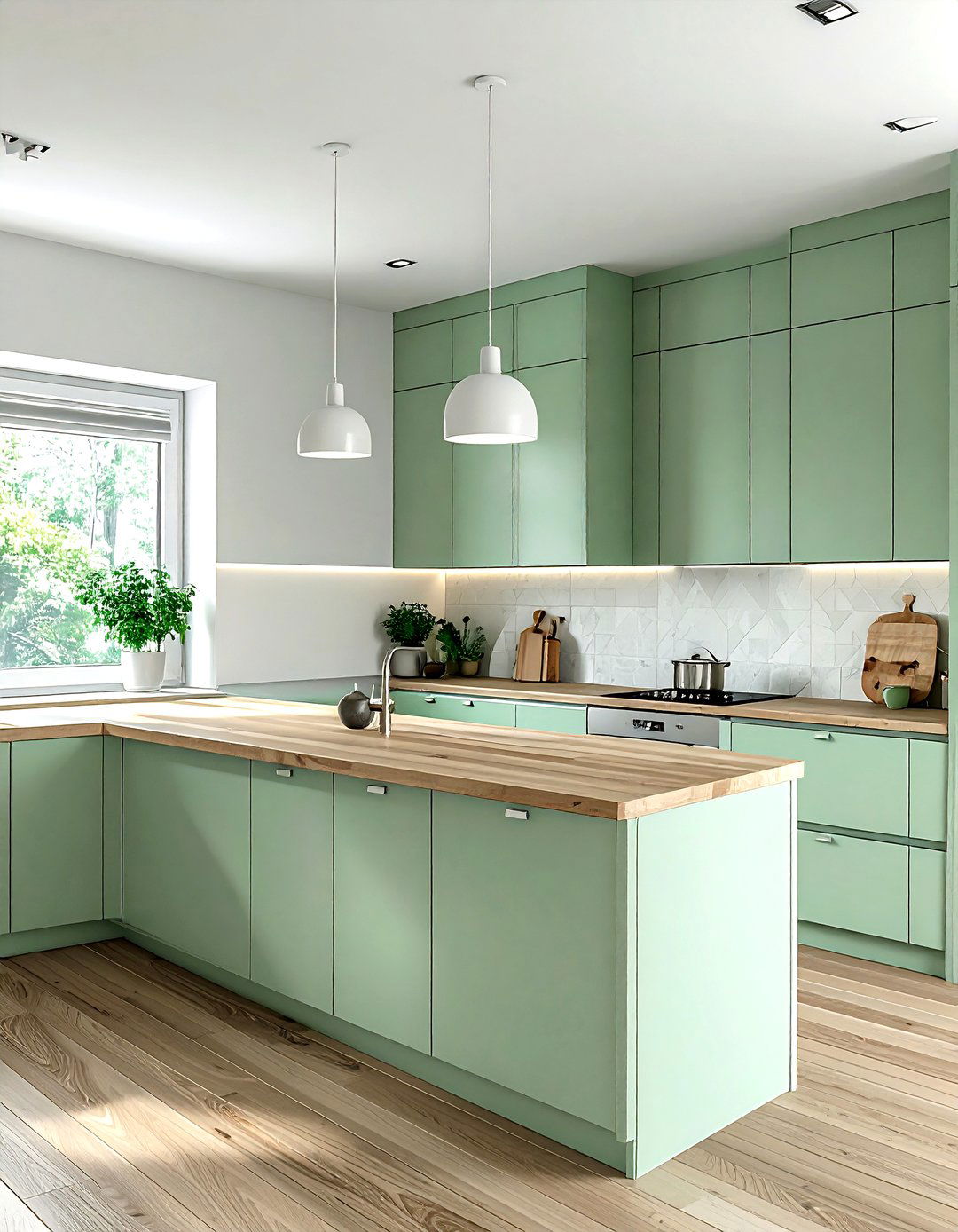 Pastel kitchen cabinets - 30 mid-century modern kitchen ideas