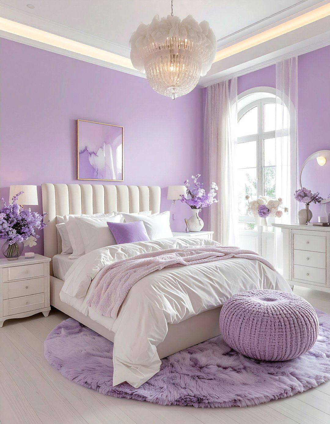 Pastel lavender white bedroom - 30 lavender and white bedroom ideas