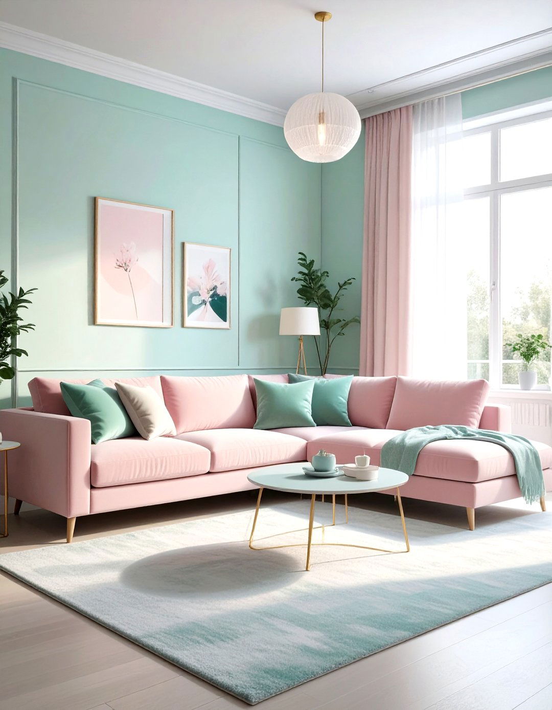 Pastel living room - 30 living room soft settings
