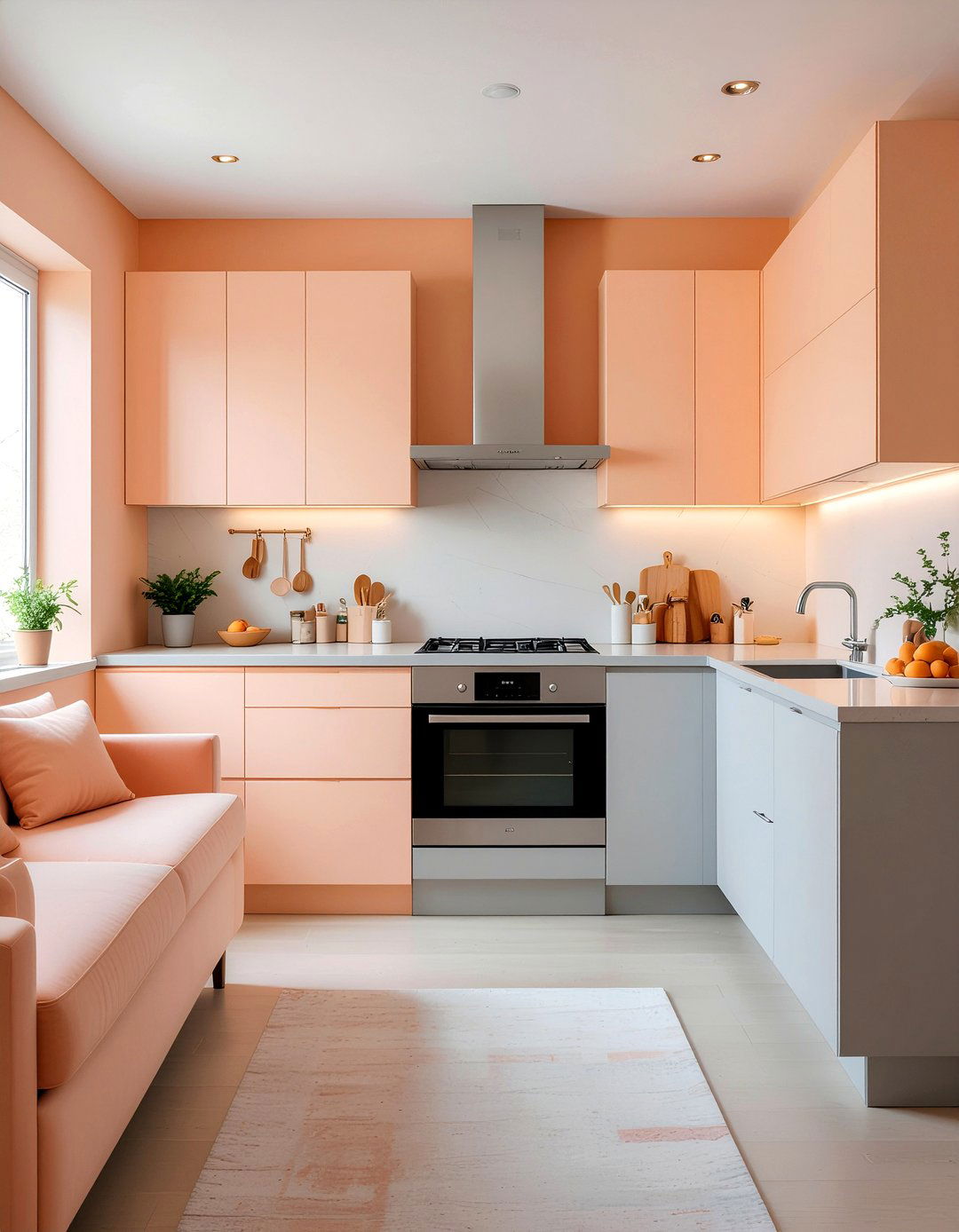 Pastel orange kitchen - 30 orange kitchen ideas
