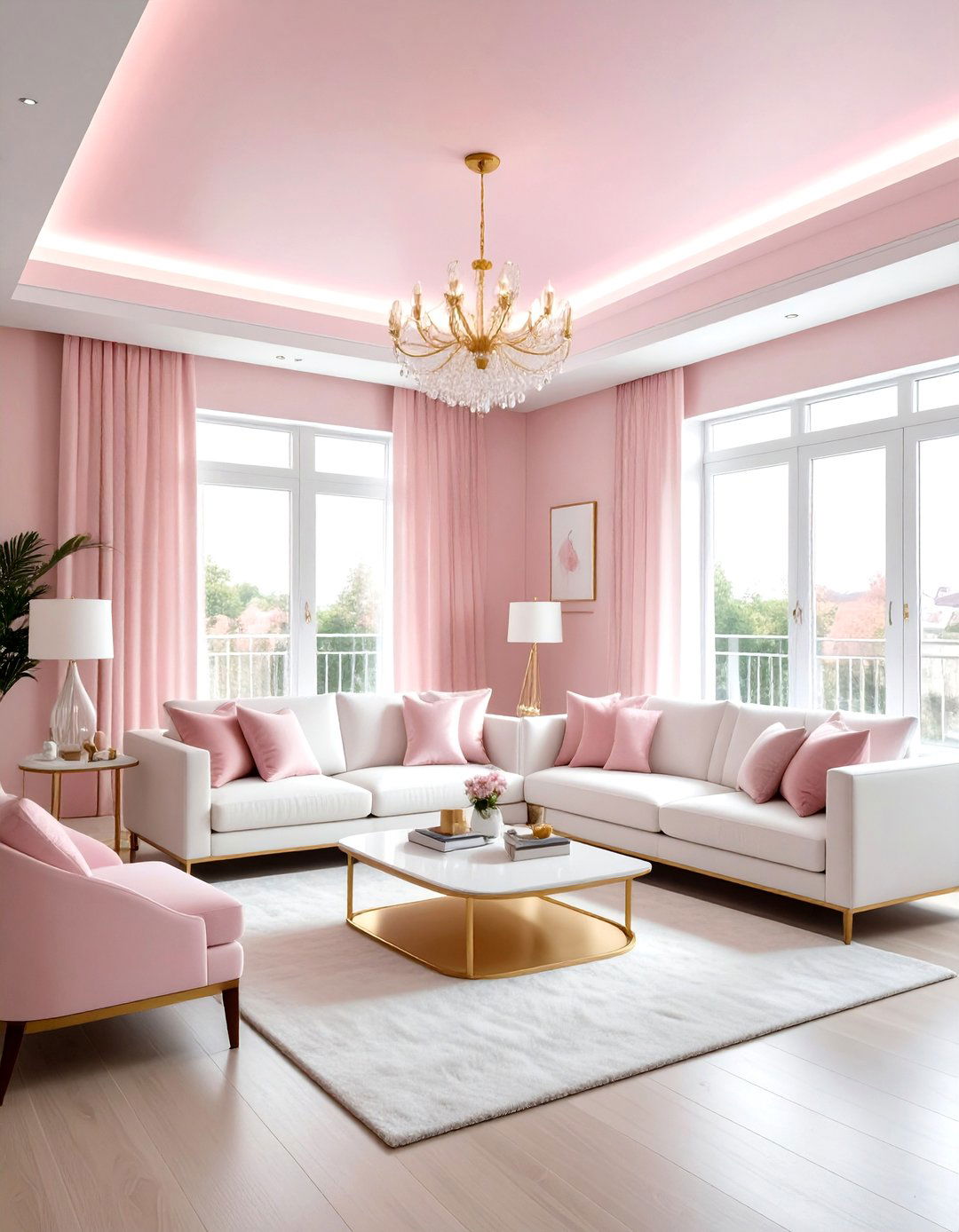 Pastel pink ceiling wallpaper - 30 living room ceiling wallpapers