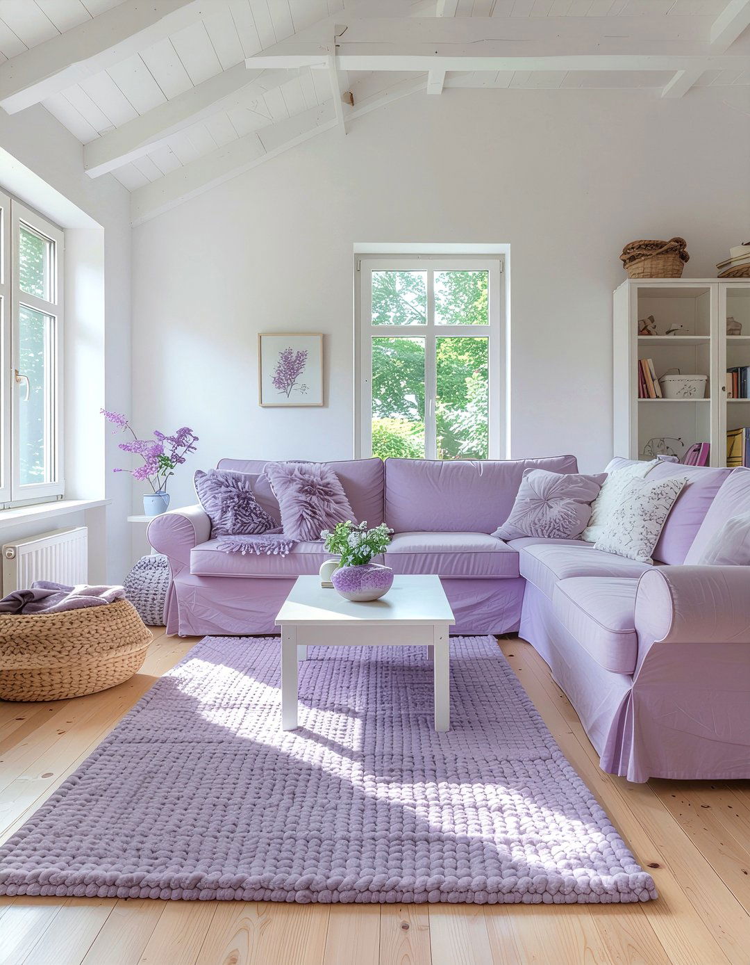 Pastel purple living room - 30 lavender living room ideas