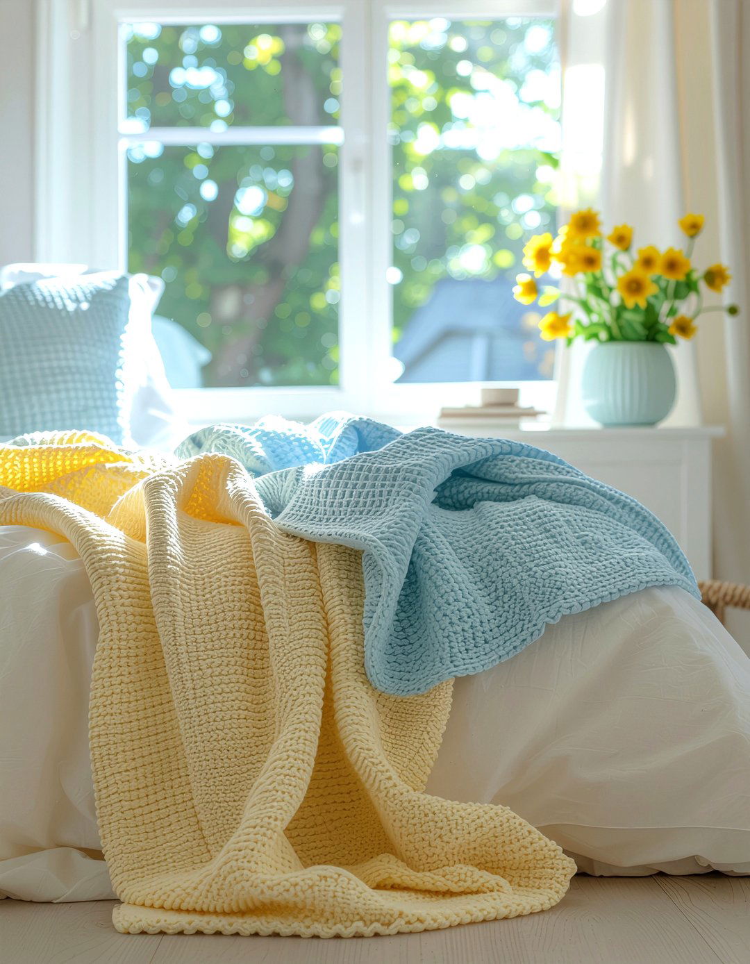 Pastel yellow breathable blanket - 30 bedroom cotton blankets