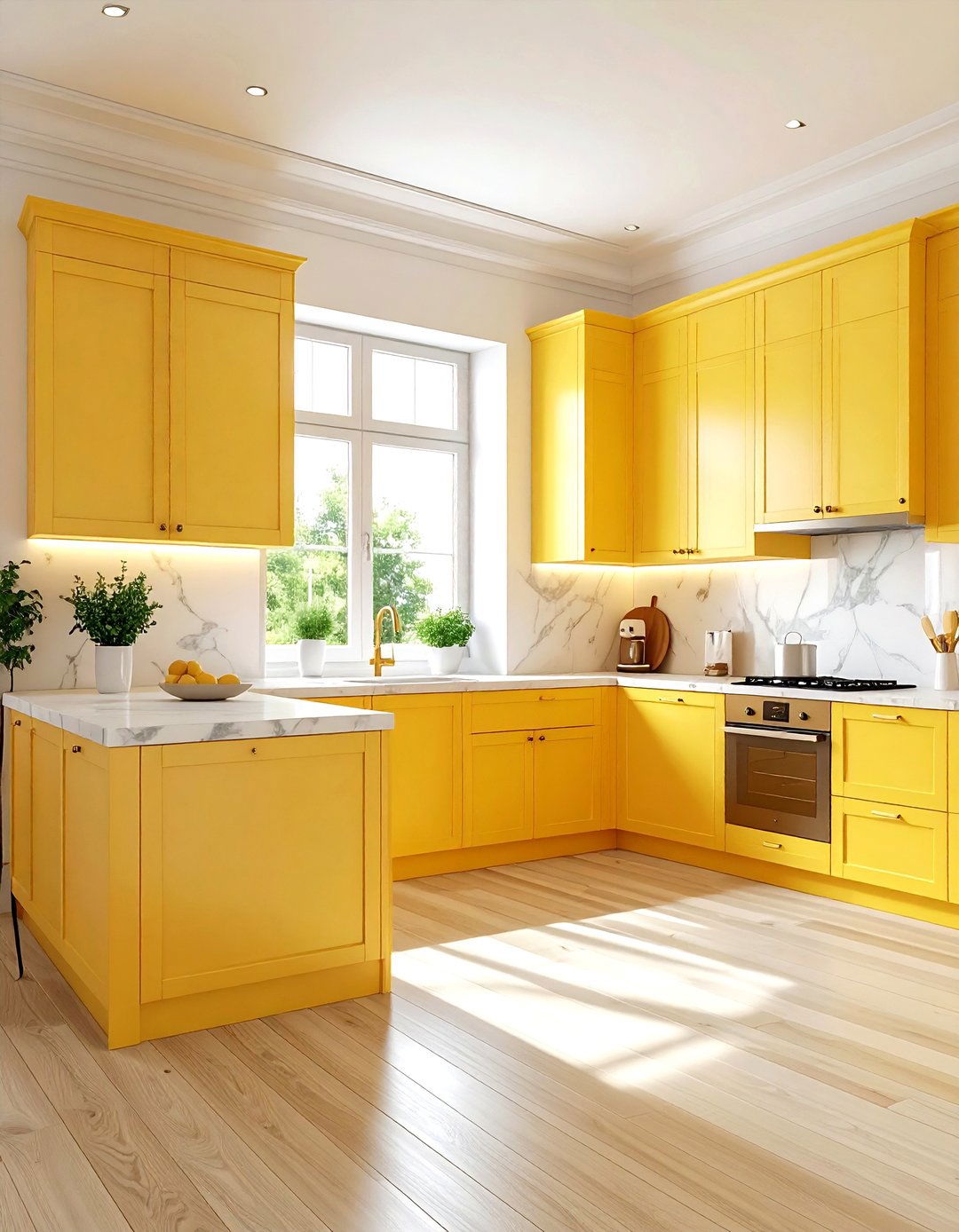 Pastel yellow kitchen - 30 yellow and white kitchen ideas