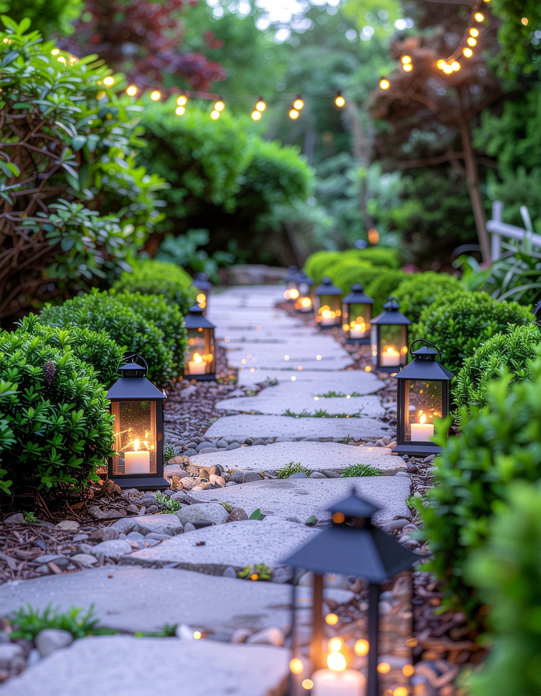 Pathway fairy lights - 30 fairy light ideas