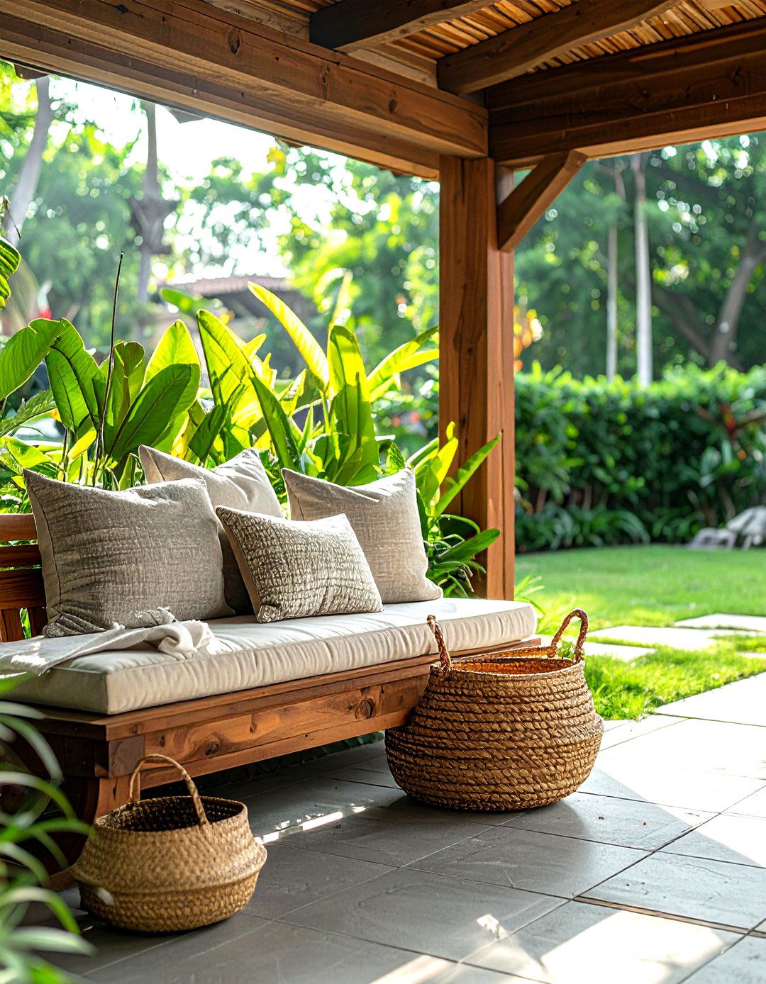 Patio Storage Basket - 30 belly basket ideas