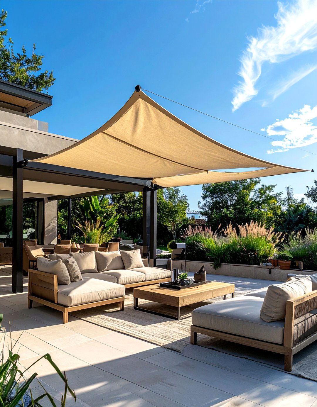 Patio Sun Sail - 30 outdoor decor ideas