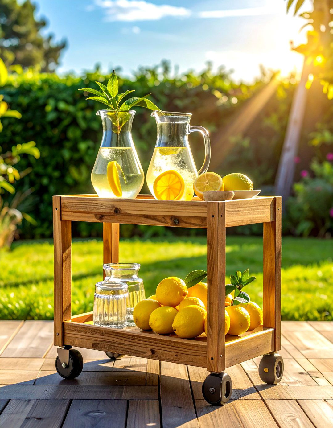 Patio bar cart - 30 patio decor ideas