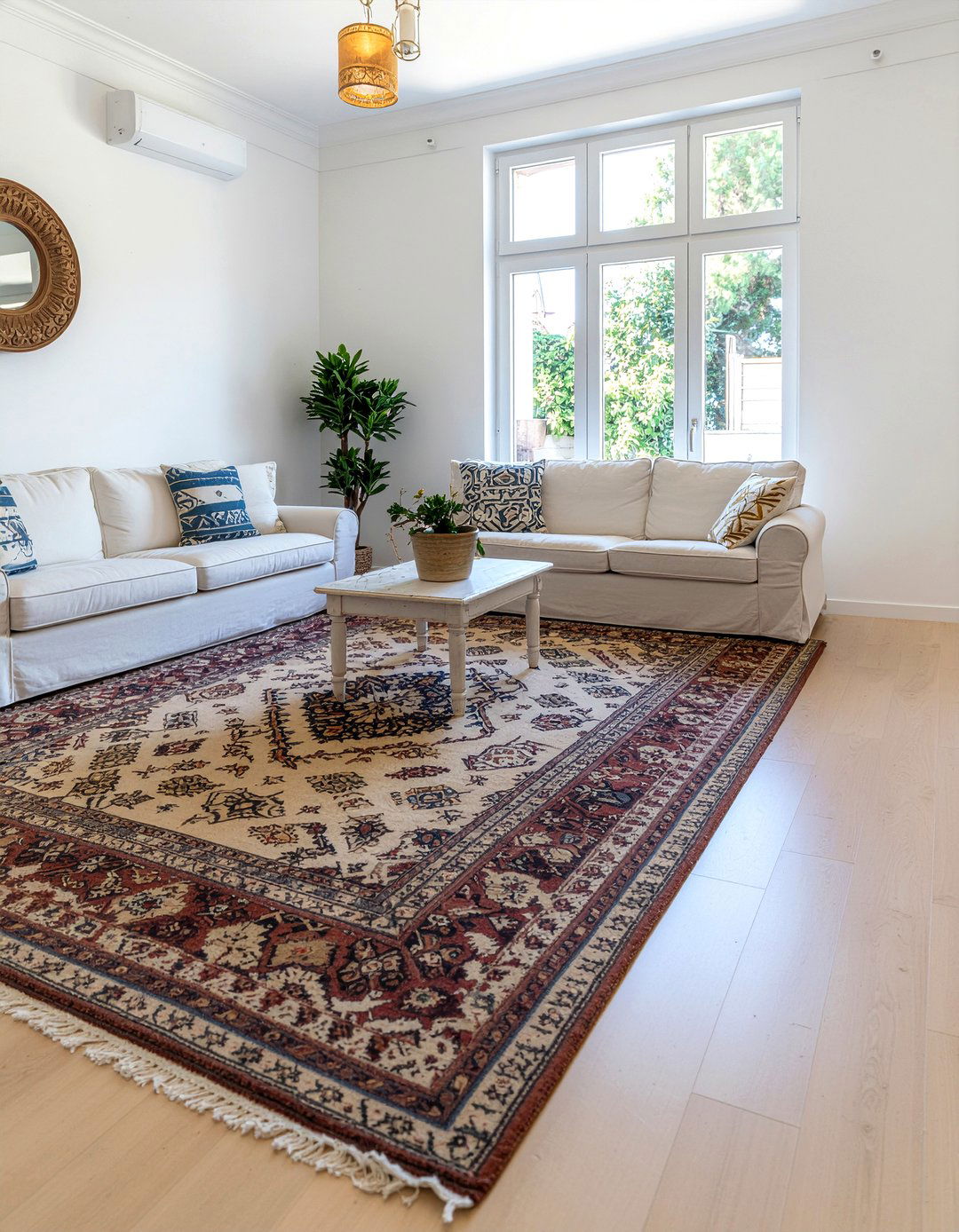 Patterned Area Rug Styling - 30 Spanish living room ideas