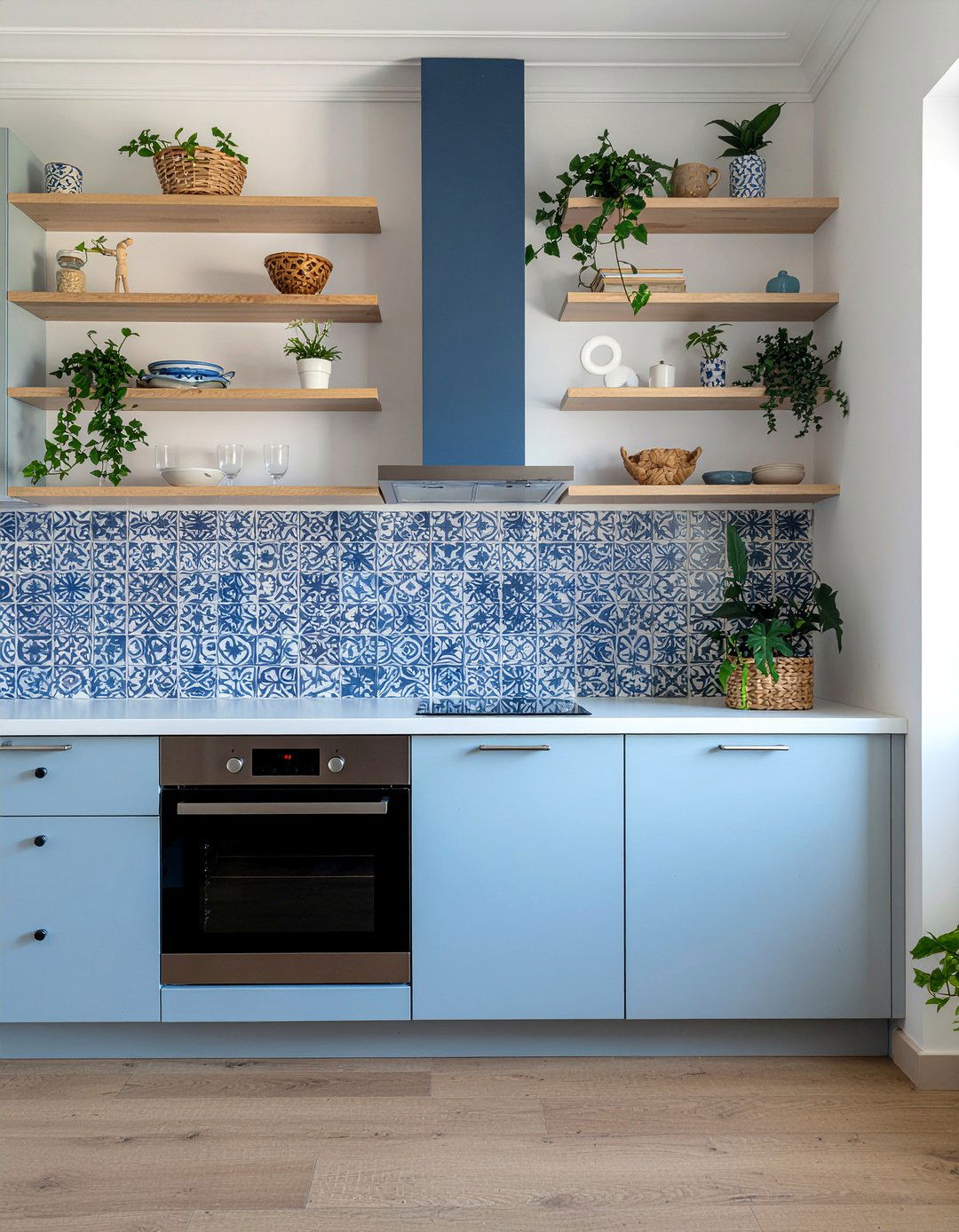 Patterned Cement Tile - 30 kitchen feature wall ideas