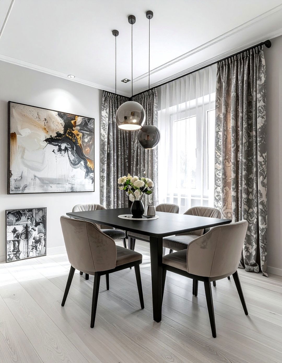 Patterned Dining Room Curtains - 30 dining room curtain ideas